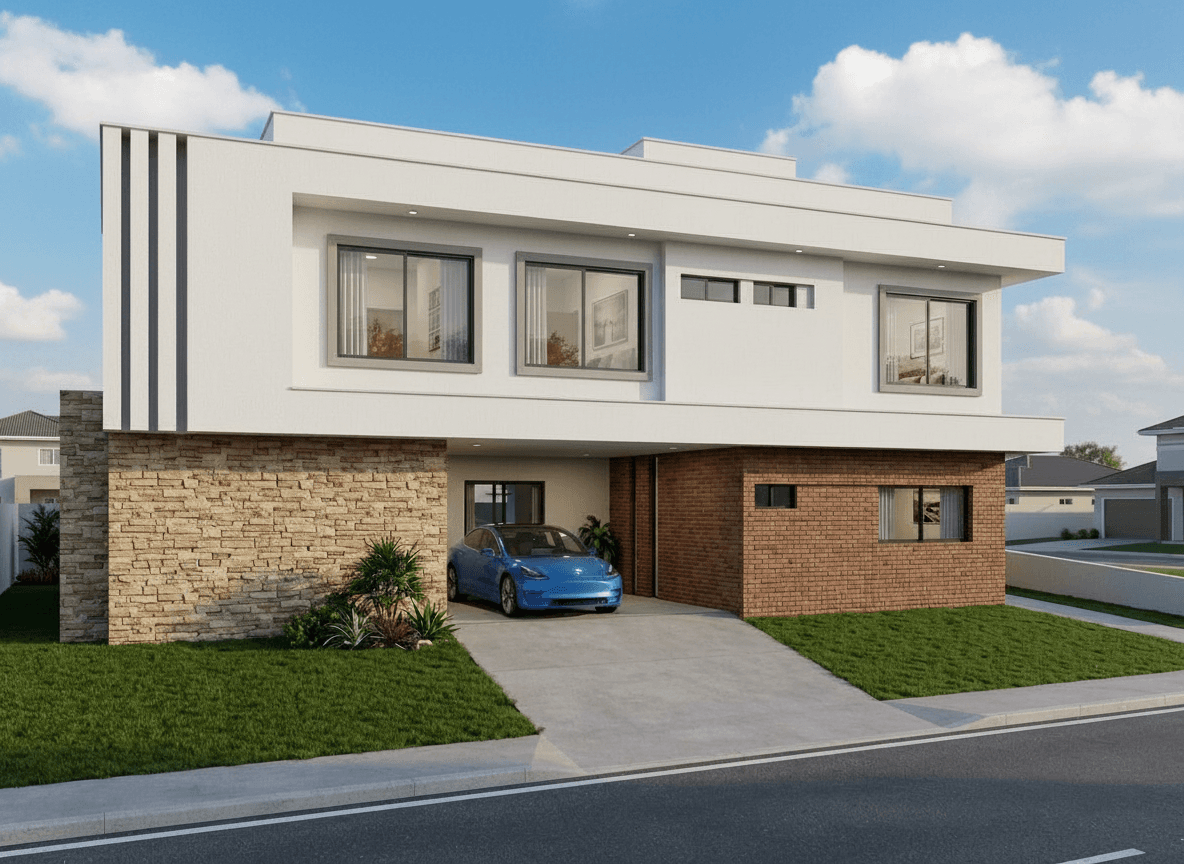 P031 - Projeto Sobrado 4 Quartos 3 Suítes com Piscina e Gourmet – 213m² — foto 1
