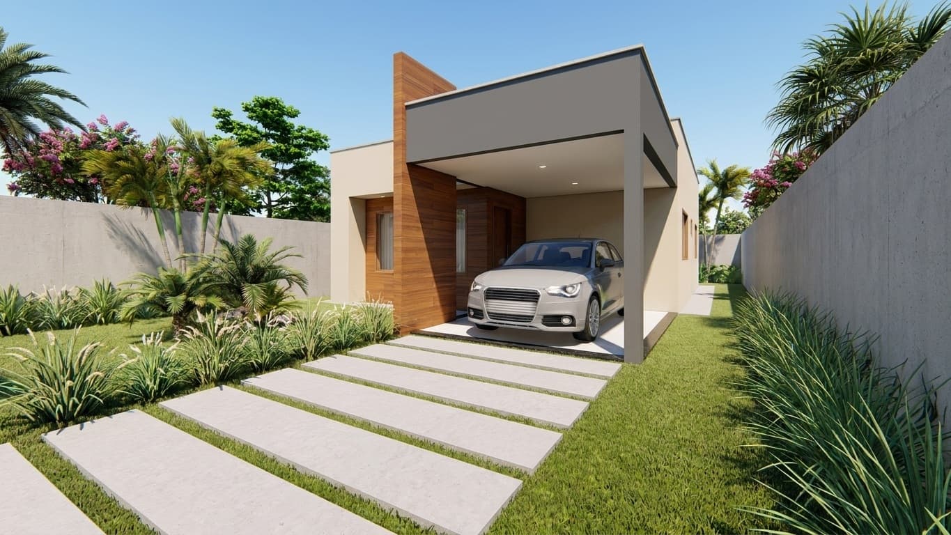 P151 - Projeto Casa Térrea 3 Quartos 1 Suíte 74m² | Lote 10x20 — foto 1